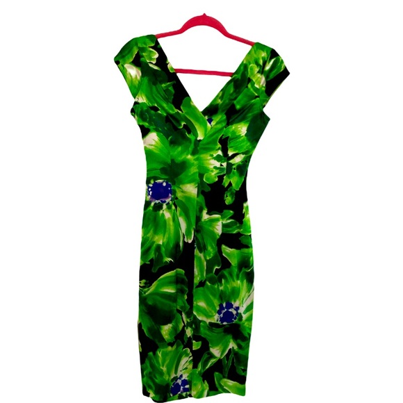 Satin sheen stretch midi dress - Picture 3 of 3